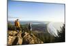 Two People Hiking On Neahkahnie Mountain Near Manzanita, Oregon-Justin Bailie-Mounted Photographic Print