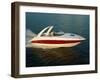 Two People in a Motorboat-null-Framed Photographic Print