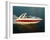 Two People in a Motorboat-null-Framed Photographic Print