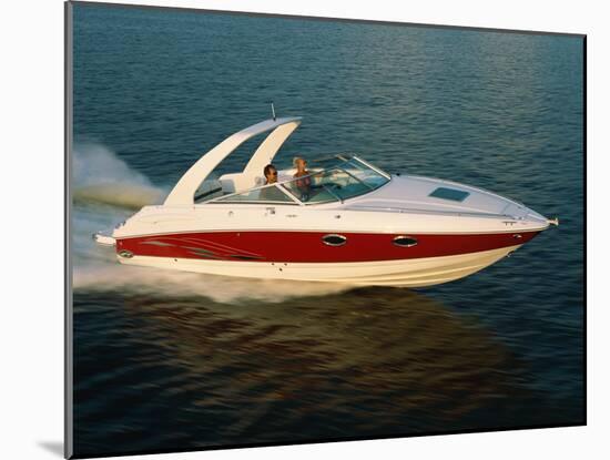 Two People in a Motorboat-null-Mounted Photographic Print