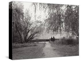 Two People on a Park Bench-Sharon Wish-Stretched Canvas