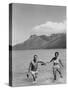 Two People on the Beach in Paradise Island, Tahiti-Carl Mydans-Stretched Canvas