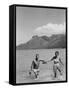 Two People on the Beach in Paradise Island, Tahiti-Carl Mydans-Framed Stretched Canvas