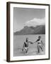 Two People on the Beach in Paradise Island, Tahiti-Carl Mydans-Framed Photographic Print