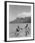 Two People on the Beach in Paradise Island, Tahiti-Carl Mydans-Framed Photographic Print