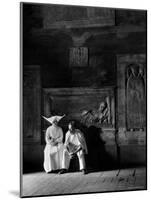 Two People Sitting in Hospital Where St. Catherine Nursed People with the Plague-Walter Sanders-Mounted Photographic Print