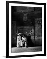 Two People Sitting in Hospital Where St. Catherine Nursed People with the Plague-Walter Sanders-Framed Photographic Print