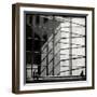 Two People Sitting Outside a Modern Glass Building-Eudald Castells-Framed Photographic Print