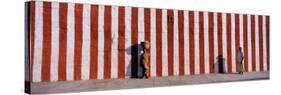 Two People Standing Outside a Temple, Tamil Nadu, India-null-Stretched Canvas