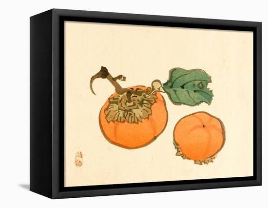 Two Persimmons-Bairei Kono-Framed Stretched Canvas