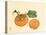 Two Persimmons-Bairei Kono-Stretched Canvas