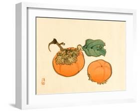 Two Persimmons-Bairei Kono-Framed Giclee Print