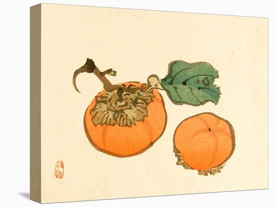 Two Persimmons-Bairei Kono-Stretched Canvas