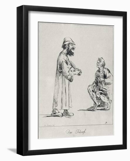 Two Philosophers, Engraved by Arthur Pond, 1739-Annibale Carracci-Framed Giclee Print
