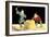 Two Pierrots with Flan-null-Framed Art Print