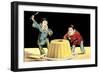 Two Pierrots with Flan-null-Framed Art Print