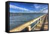 Two Piers Sebastian Florida-Robert Goldwitz-Framed Stretched Canvas