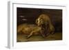 Two Pigs in a Sty, 1649 (Oil on Canvas)-Paulus Potter-Framed Giclee Print