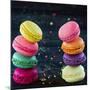 Two Piles Of Colorful Macaroons-Anna-Mari West-Mounted Art Print