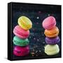 Two Piles Of Colorful Macaroons-Anna-Mari West-Framed Stretched Canvas