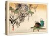 Two Pilgrims Gazing at a Tree Festooned with Prayers-Zeshin Shibata-Stretched Canvas