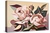 Two Pink Roses-Lea Faucher-Stretched Canvas