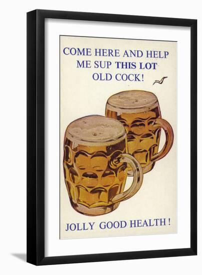 Two Pints of Beer-null-Framed Giclee Print