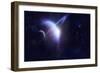 Two Planets in Outer Space-null-Framed Art Print