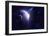 Two Planets in Outer Space-null-Framed Art Print