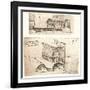 Two plans for canals in a town, c1472-c1519 (1883)-Leonardo Da Vinci-Framed Giclee Print