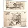 Two plans for canals in a town, c1472-c1519 (1883)-Leonardo Da Vinci-Mounted Giclee Print
