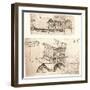 Two plans for canals in a town, c1472-c1519 (1883)-Leonardo Da Vinci-Framed Giclee Print