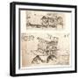 Two plans for canals in a town, c1472-c1519 (1883)-Leonardo Da Vinci-Framed Giclee Print