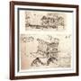 Two plans for canals in a town, c1472-c1519 (1883)-Leonardo Da Vinci-Framed Giclee Print