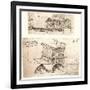 Two plans for canals in a town, c1472-c1519 (1883)-Leonardo Da Vinci-Framed Giclee Print