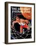 "Two Points," Saturday Evening Post Cover, January 24, 1942-Ski Weld-Framed Premium Giclee Print