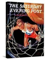 "Two Points," Saturday Evening Post Cover, January 24, 1942-Ski Weld-Stretched Canvas