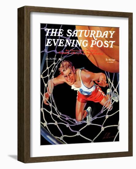 "Two Points," Saturday Evening Post Cover, January 24, 1942-Ski Weld-Framed Giclee Print