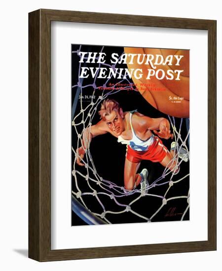 "Two Points," Saturday Evening Post Cover, January 24, 1942-Ski Weld-Framed Giclee Print