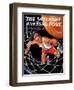 "Two Points," Saturday Evening Post Cover, January 24, 1942-Ski Weld-Framed Giclee Print