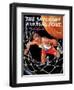 "Two Points," Saturday Evening Post Cover, January 24, 1942-Ski Weld-Framed Giclee Print