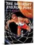 "Two Points," Saturday Evening Post Cover, January 24, 1942-Ski Weld-Mounted Giclee Print