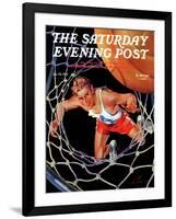 "Two Points," Saturday Evening Post Cover, January 24, 1942-Ski Weld-Framed Giclee Print