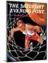 "Two Points," Saturday Evening Post Cover, January 24, 1942-Ski Weld-Mounted Premium Giclee Print