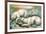 Two Polar Bears Fighting over Seal, 1884-null-Framed Giclee Print