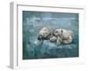 Two Polar Bears Relaxing-Stephen Mitchell-Framed Art Print
