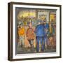 Two Police Officers Arresting Two Drunks on a Street of the Skid Road Area of Seattle-Ronald Ginther-Framed Giclee Print