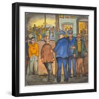 Two Police Officers Arresting Two Drunks on a Street of the Skid Road Area of Seattle-Ronald Ginther-Framed Giclee Print
