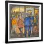 Two Police Officers Arresting Two Drunks on a Street of the Skid Road Area of Seattle-Ronald Ginther-Framed Giclee Print