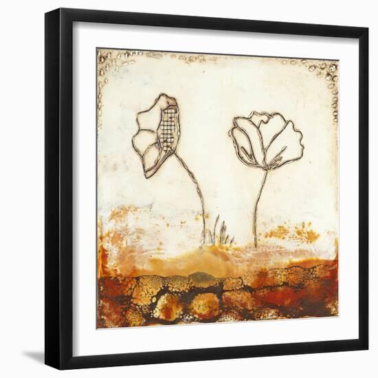 Two Poppies-Laura Van Horne-Framed Art Print